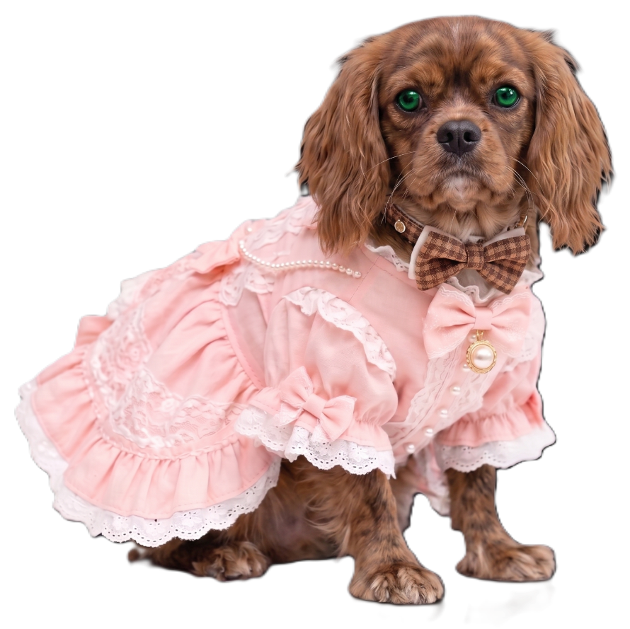 ドレスを着た犬